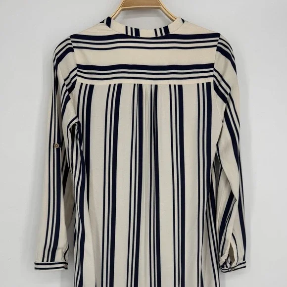 Ulla Johnson Striped Silk Blend Tunic Dress Size 2 Ivory Navy Boho Minimalist - Picture 7 of 12